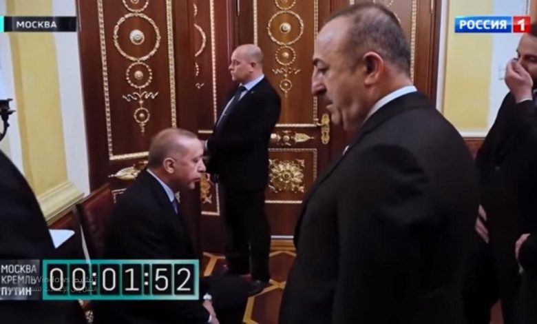 فيديو انتظار أردوغان لبوتين