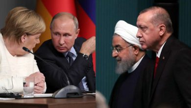 صورة بوتين يبحث هاتفياً مع “أردوغان” و”روحاني” الملف السوري.. وألمانيا والأردن تؤكدان دعمهما للحل السياسي في سوريا