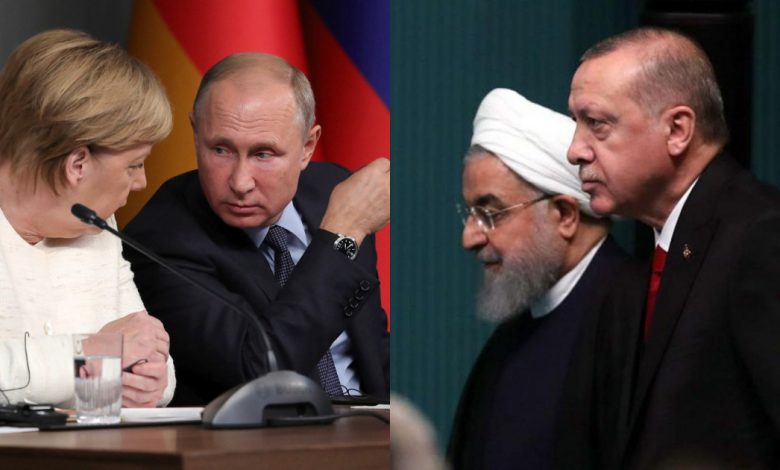 بوتين يبحث مع أردوغان وروحاني ملف إدلب