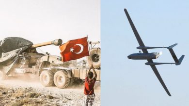 صورة طائرة مسيرة روسية تستهـ.ـدف مواقع في جبل الزاوية.. وتركيا ترسل مدافع ثقيلة إلى إدلب