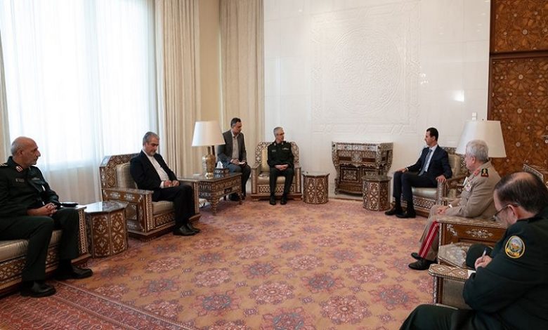 الأسد يجتمع مع رئيس الأركان الإيراني
