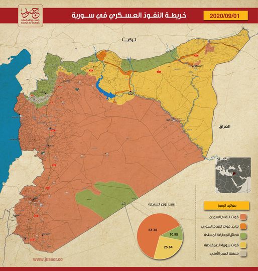 خريطة النفوذ في سوريا أيلول 2020