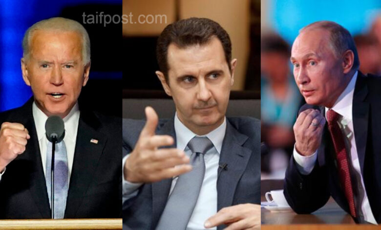 بايدن بوتين في سوريا