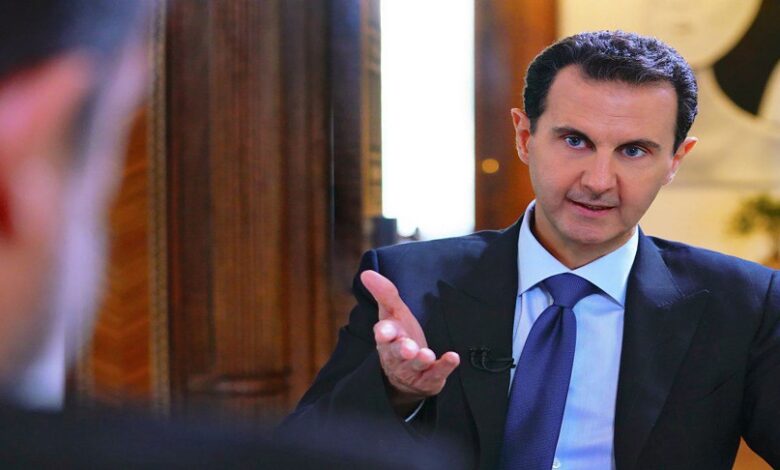 بشار الأسد في القصر