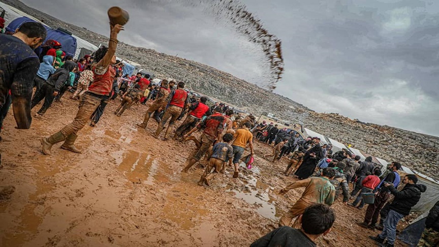 مهرجان الطين في إدلب