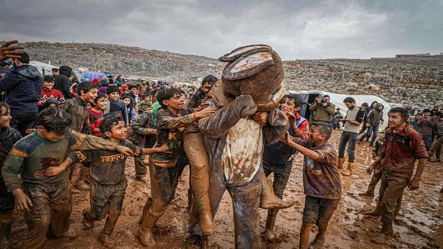 مهرجان الطين في إدلب