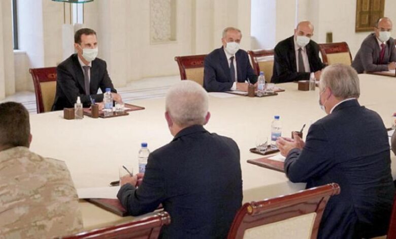 اجتماع بين وفد روسي وبشار الأسد