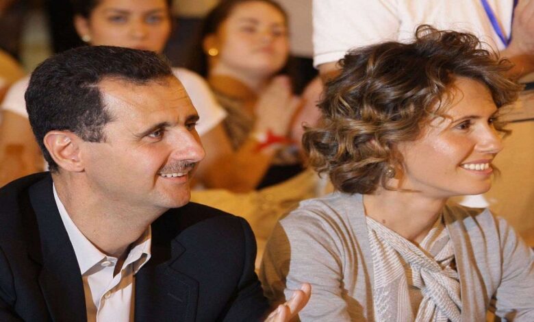 بشار الأسد وزوجته كورونا
