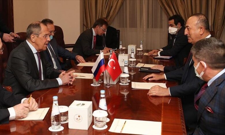 وزراء خارجية روسيا وتركيا وقطر