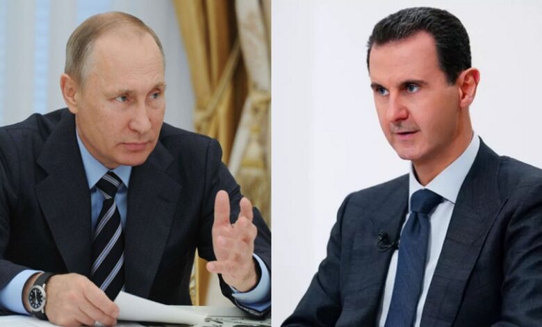 بوتين وبشار الأسد الجنوب السوري