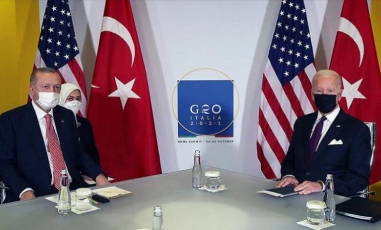 الاجتماع بين بايدن وأردوغان
