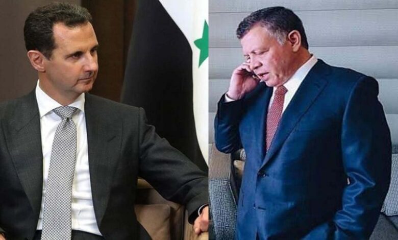 بشار الأسد يتصل بملك الأردن