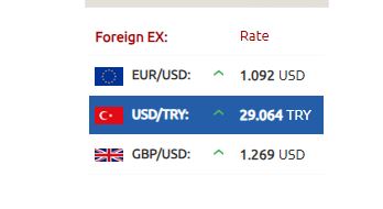 الليرة التركية الدولار